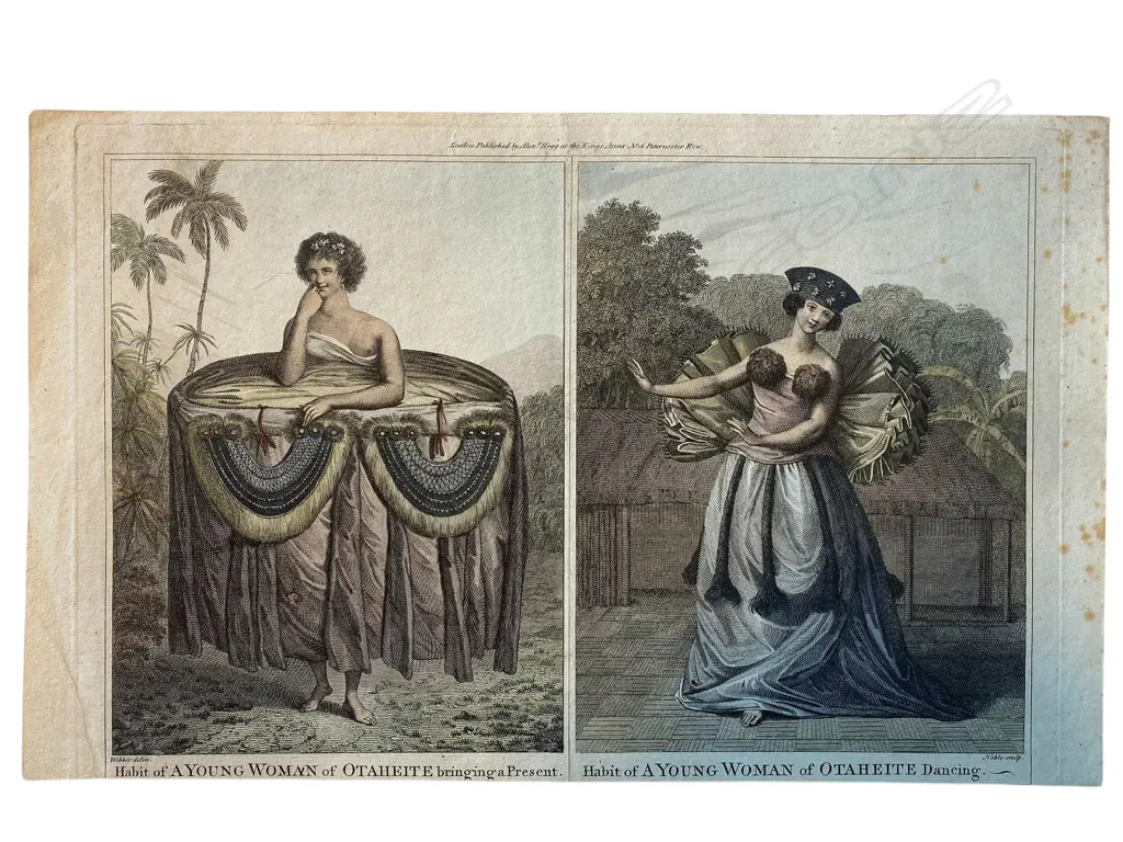 John Webber (1751-93)/George Noble (fl. 1795-1806) ‘Habit of A YOUNG WOMAN OF OTATHEITE ...', Image 1++